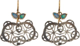 Judy Geib Opal, Gold & Oxidized Silver Kaleidoscope Earrings