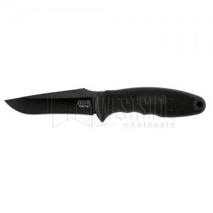 SOG Knives FP4 L Field Pup Fixed Blade Knife w/Leather Sheath   Black TiNi  (Open Box Item)