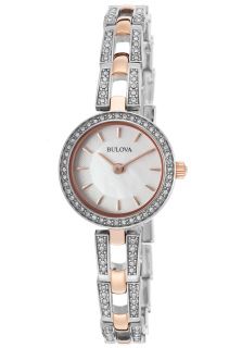 Women's Crystal Two Tone SS MOP Dial