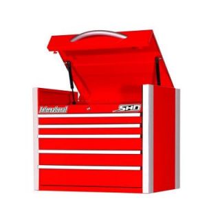 International SHD Series 27 in. 5 Drawer Top Chest, Red SRT 2705RD