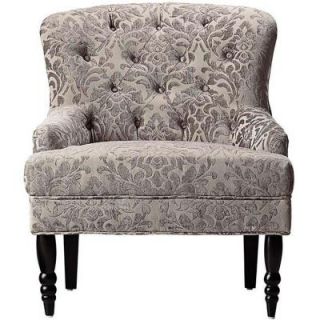 Home Decorators Collection Lainey Jacquard Tufted Arm Chair in Grey 0549800270
