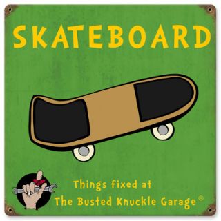 Almost There Busted Knuckle Garage Kids Skateboard Sign