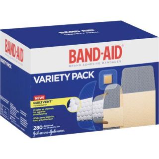 Band Aid Variety Pack Bandages, 280 count