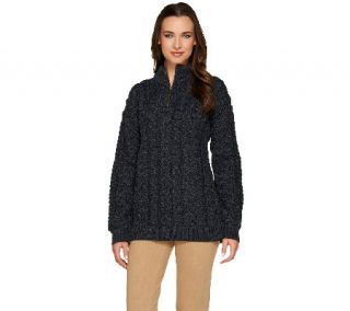 Kilronan Unisex Wool 1/2 Zip Sweater —