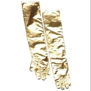 Gold Lame Gloves Halloween Costumes Accessories