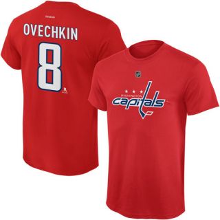 Reebok Alexander Ovechkin Washington Capitals Youth Player Name & Number T Shirt   Red