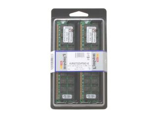 Kingston 4GB (2 x 2GB) 240 Pin DDR2 SDRAM ECC Registered DDR2 667 (PC2 5300) Dual Channel Kit Server Memory Model KVR667D2D4P5K2/4G