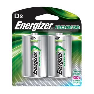 Energizer 2 Pack D Rechargeable Batteries
