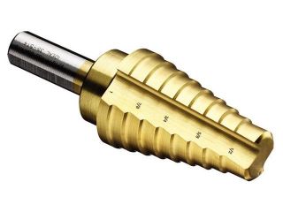 Ideal 35 514 Step Drill, 1/2" to 1", double fluted, titanium coating
