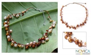 River Of Gold Pearl Strand Necklace (Thailand)   Shopping