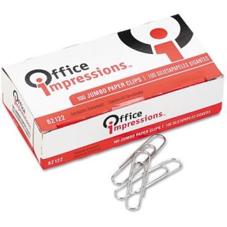 Office Impressions Jumbo Paper Clips, 100 Pack, 10 Packs