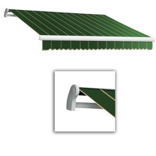 AWNTECH 12 ft. LX Maui Right Motor with Remote Retractable Acrylic Awning (120 in. Projection) in Forest Pin MTR12 174 FPIN