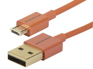 Premium USB to Micro USB Charge & Sync Cable 1.5ft   Orange