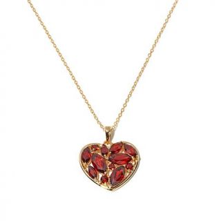 Technibond® Gemstone Heart Pendant with 18" Chain   7873919