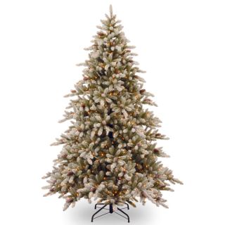 foot Snowy Concolor Fir Hinged Tree with Snowy Cones and 950 Ready