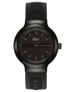 Lacoste Watch, Mens Borneo Black Silicone Strap 44mm 2010685