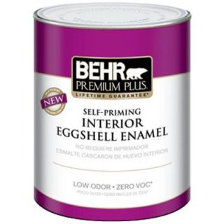 BEHR Premium Plus 1 qt. Medium Base Eggshell Enamel Zero VOC Interior Paint 240004