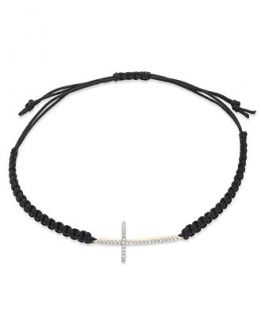YellOra™ Diamond Cross Parachute Cord Bracelet in YellOra™ (1/6 ct