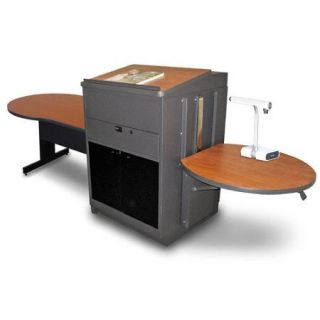 Marvel Office Furniture Vizion Keyhole Table with Media Center and Lectern