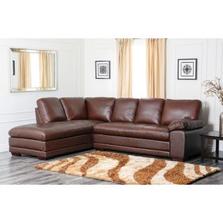 ABBYSON LIVING Oxford Premium Top grain Leather Sectional Sofa