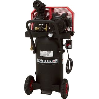 NorthStar Belt-Drive Single-Stage Portable Electric Air Compressor — 1 HP, 11 Gallons, Vertical, 3.1 CFM  11   20 Gallon Air Compressors