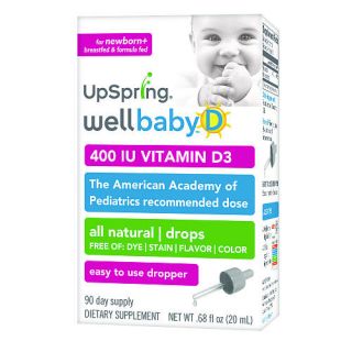 UpSpring WellBaby D 400 IU Vitamin D3 All Natural Drops   0.68 Ounce    Upspring