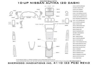 2010, 2011, 2012 Nissan Altima Wood Dash Kits   Sherwood Innovations 4110 R   Sherwood Innovations Dash Kits