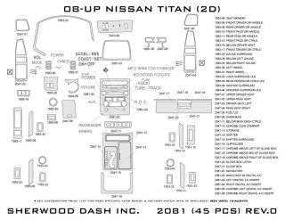2008, 2009, 2010 Nissan Titan Wood Dash Kits   Sherwood Innovations 2081 CF   Sherwood Innovations Dash Kits