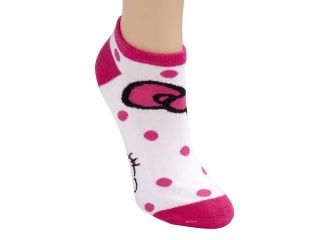 Hello Kitty Sports Socks Ladies Terry Bottom Dots   Magenta