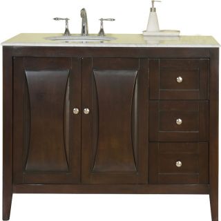Silkroad Exclusive 45 Single Sink Cabinet Bathroom Vanity Set