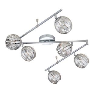 Eurofase Cosmo 6 Light 72.25 in Chrome Flexible Track Light with Chrome Glass